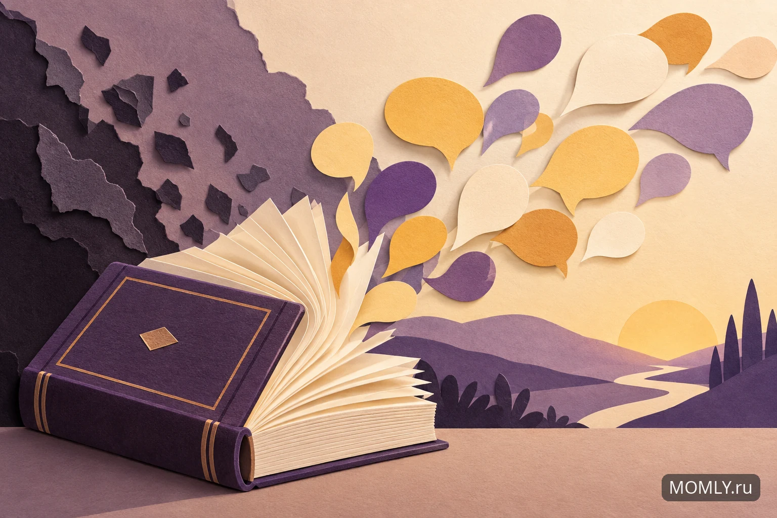 Открытая книга и бумажные формы речи