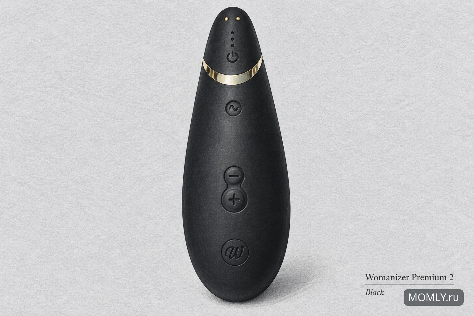 Иллюстрация Womanizer Premium 2 Black: сторона с кнопками управления