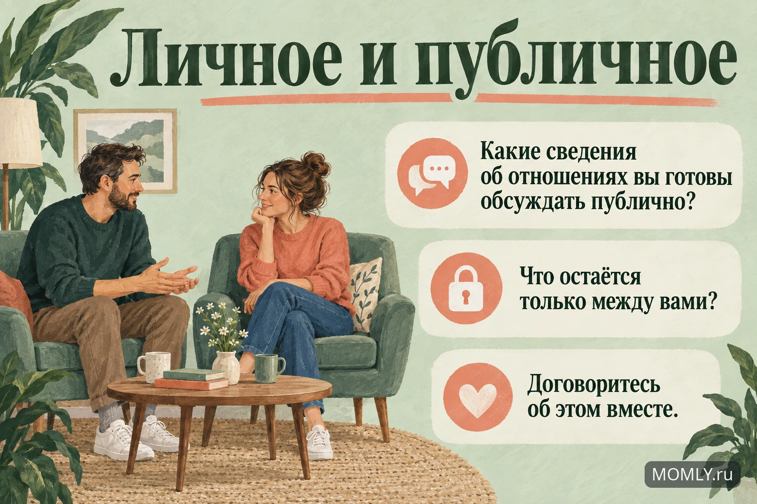 Личное и публичное: какие сведения об отношениях обсуждать публично, а какие оставить между вами.